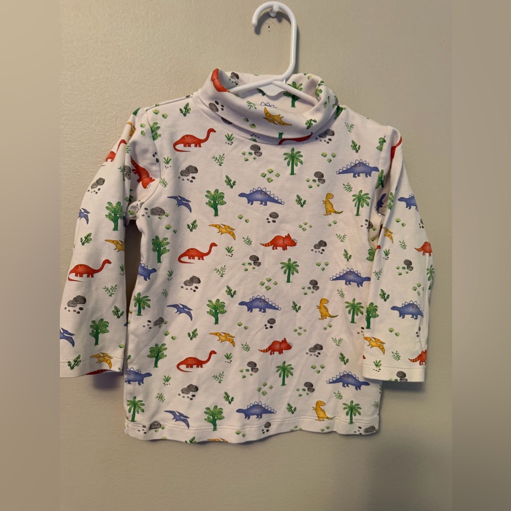 Baby Loren Dinosaur Print Kids Turtleneck Shirt